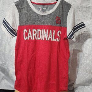 St Louis Caridnals Ladies Short Sleeve Top Size Medium